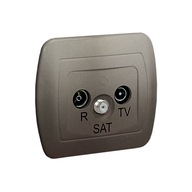 Simon Akord saténová R-TV-SAT anténna zásuvka Simon Akord saténová R-TV-SAT anténna zásuvka