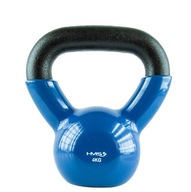 KNV04 MODRÁ LIATINA KETTLEBELL VINYLOVÝ PRYT HMS