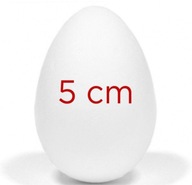 Vajíčka, polystyrénové vajíčko, 5 cm, biele