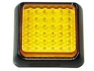 Svietidlo 36 LED 10x10 cm oranžový maják 12V 24V R