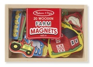 Hračky pre deti Drevené magnetky Farma Melissa