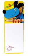 Bino Magnetický zápisník s klipom na ceruzku Zvieratká