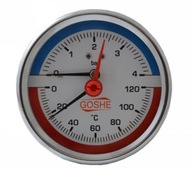 Termomanometer fi 80 GOSHE 4 bar zadný 120 stupňov Termomanometer fi 80 GOSHE 4 bar zadný 120 stupňov