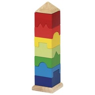 Goki vzdelávací vežový triedič Farebná pyramídová hračka pre deti Goki vzdelávací vežový triedič Farebná pyramídová hračka pre deti