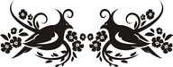 Samolepka na stenu nábytok zrkadlový dekor Ornament 141 Samolepka na stenu nábytok zrkadlový dekor Ornament 141