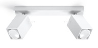 Biele bodové halogénové štvorcové stropné svietidlo MERIDA 2 GU10