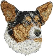 Nášivka s výšivkou Welsh Corgi Cardigan Nášivka odznaku Nášivka s výšivkou Welsh Corgi Cardigan Nášivka odznaku