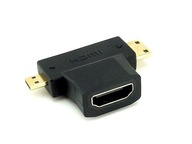 ROZŠÍRENIE HDMI KONEKTOR KONEKTORA ZÁSUVKA ADAPTÉR ZLATÝ