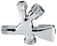 Uhlový tanierový ventil Kombinovaný Kombi chróm 3/8x1/2x3/4 CF5104 Ferro Uhlový tanierový ventil Kombinovaný Kombi chróm 3/8x1/2x3/4 CF5104 Ferro