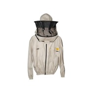 XL biela mikina na zips s klobúkom XL biela mikina na zips s klobúkom