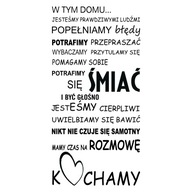 Nápis na stene s citátom - V tomto dome - 171 Nápis na stene s citátom - V tomto dome - 171