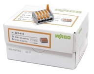 Kompresný konektor 222-415 Wago 5x0,8-4mm 40 kusov Kompresný konektor 222-415 Wago 5x0,8-4mm 40 kusov