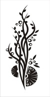 Nálepka na stenu kvetiny motýle dekor Ornament 6 Nálepka na stenu kvetiny motýle dekor Ornament 6