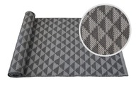 Koberec 60x140 geometrický ručne vyrobený šedý