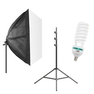 CONTINUOUS LIGHT + SOFTBOX 40x40cm 65W make-up