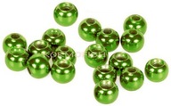 Mosadzné kovové svetlé korálky zelené 2mm hlavičky 25ks