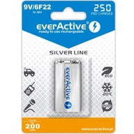 Batéria 9V 6F22 6LR61 Ni-MH Everactive 250 mAh 1 ks blister Batéria 9V 6F22 6LR61 Ni-MH Everactive 250 mAh 1 ks blister