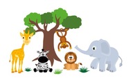 Nálepka na stenu so zvieratami z vláčika ZOO! Veľký výber! Nálepka na stenu so zvieratami z vláčika ZOO! Veľký výber!