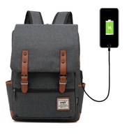 Módny batoh Oxford na notebook 15 cm/sivé USB Módny batoh Oxford na notebook 15 cm/sivé USB