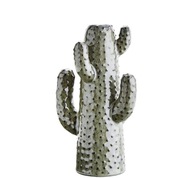 Váza kaktus Tunis zelená kamenina, výška 21 cm