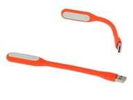 USB silikónová LED lampa na notebook oranžová