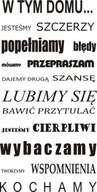 Nápis na nálepke na stenu citát V tomto dome... - 72 Nápis na nálepke na stenu citát V tomto dome... - 72