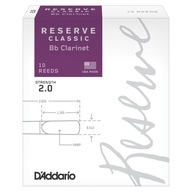 Klarinetový plátok 2.0 RESERVE CLASSIC D'Addario
