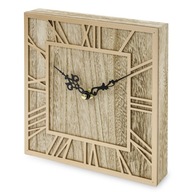 HNEDÉ STOLOVÉ HODINY DREVENÉ 20x20cm STOJATÉ HNEDÉ STOLOVÉ HODINY DREVENÉ 20x20cm STOJATÉ