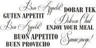 Nápis na nálepke na stenu do kuchyne - Bon appetit 156 Nápis na nálepke na stenu do kuchyne - Bon appetit 156
