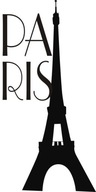 Nápis na nástennej nálepke Paris, Paris Eiffel 144