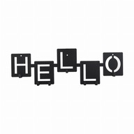 Nástenný vešiak Hello, čierny Nástenný vešiak Hello, čierny