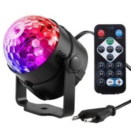 Disco LED RGB guľa s diaľkovým LED efektom