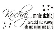 Nápis nálepky na stenu - Love me today...55 Nápis nálepky na stenu - Love me today...55