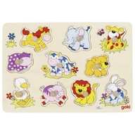Puzzle s rúčkami Puzzle zvieratiek Goki Puzzle s rúčkami Puzzle zvieratiek Goki