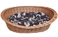 Prútené lehátko pre psa s vankúšom 65 cm Prútené lehátko pre psa s vankúšom 65 cm