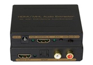 HDMI audio extraktor s MHL SPDiF RCA R/L ARC 4K