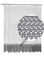 FROST Záves READY 400x150 GREY guipure 30 cm FROST Záves READY 400x150 GREY guipure 30 cm