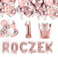 Sada BALÓNOV VÝROČIE číslo 1 narodeniny ROSE GOLD Sada BALÓNOV VÝROČIE číslo 1 narodeniny ROSE GOLD