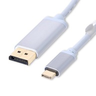 Kábel USB C na DISPLAYPORT 1,8M DP 4K Thunderbolt Kábel USB C na DISPLAYPORT 1,8M DP 4K Thunderbolt