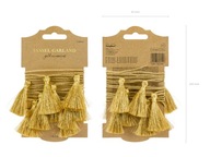 GARLAND strapce MATERIÁL ZLATÁ dekorácia 1,9m GARLAND strapce MATERIÁL ZLATÁ dekorácia 1,9m