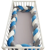 Vrkoč Opletený nárazník na posteľ 360 cm