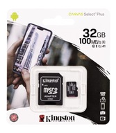 KINGSTON CANVAS micro SDHC 32GB SD ADAPTÉR 100MB/s