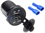 Inštalačná nabíjačka do auta a motora 2x USB Inštalačná nabíjačka do auta a motora 2x USB
