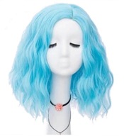 COSPLAY Parochňa 40 CM BOB GLAM ROCK MODRÁ NEO COSPLAY Parochňa 40 CM BOB GLAM ROCK MODRÁ NEO