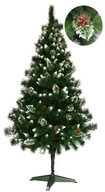 Umelý vianočný stromček DIAMANTOVÝ sneh + šišky 150 cm