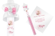 Krstné rúcho so sviečkou, DARČEK, personalizácia Krstné rúcho so sviečkou, DARČEK, personalizácia