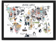 MAPA ZVIERAT Obraz 24x33, plagát v ráme ikea MAPA ZVIERAT Obraz 24x33, plagát v ráme ikea