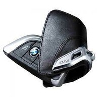 Kožené puzdro na kľúče BMW, čierne, originál Kožené puzdro na kľúče BMW, čierne, originál