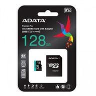 Micro karta 128GB ADATA PREMIER PRO U3 A2 V30 100M