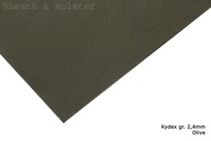 Kydex oliva, trojbalenie - 3 ks ~ A3, hrúbka 2,4 mm